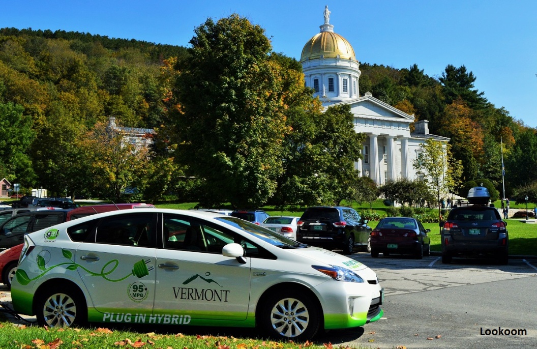 Hybrid car in Montpelier, Vermont, United States